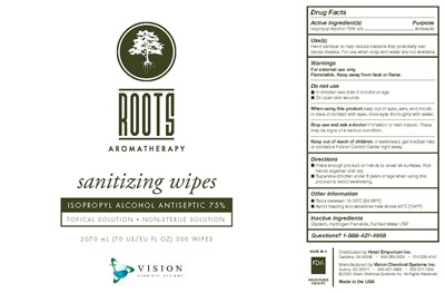 Roots Aromatherapy Sanitizing Wipes (Roots Aromatherapy Wipes 300ct)